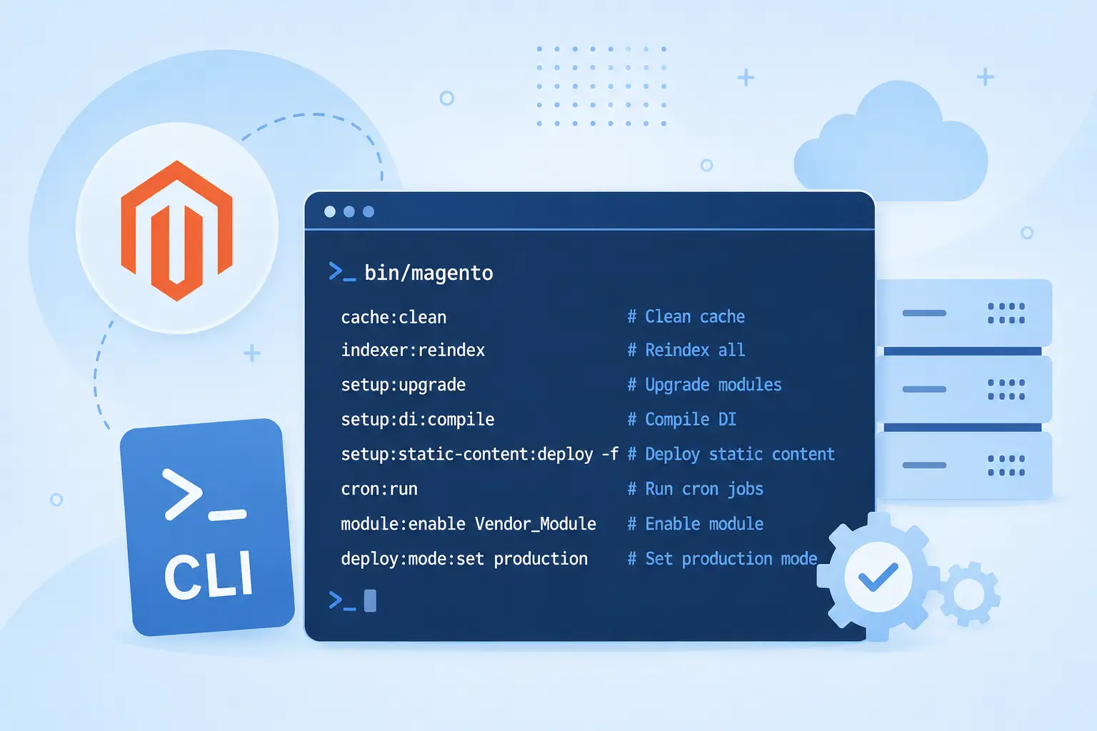 Magento 2 CLI Commands Cheat Sheet for Developers